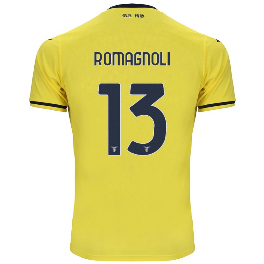 Kandiny Heren Alessio Romagnoli #13 Geel Uitshirt Uittenue 2024/25 T-Shirt België