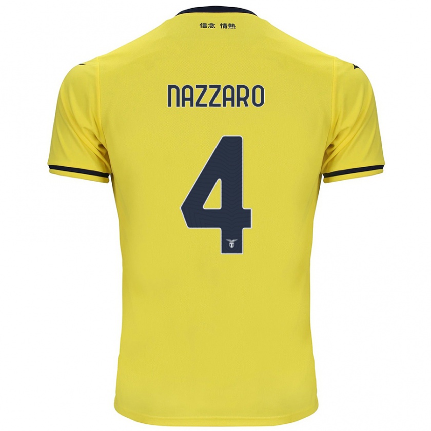 Kandiny Heren Marco Nazzaro #4 Geel Uitshirt Uittenue 2024/25 T-Shirt