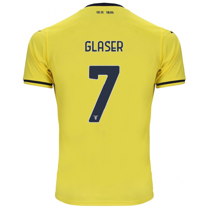 Kandiny Herren Julia Glaser #7 Gelb Auswärtstrikot Trikot 2024/25 T-Shirt Österreich