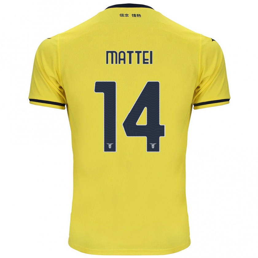 Kandiny Herren Sarah Mattei #14 Gelb Auswärtstrikot Trikot 2024/25 T-Shirt Österreich