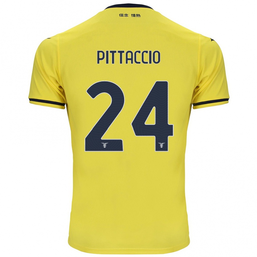 Kandiny Uomo Maglia Francesca Pittaccio #24 Giallo Kit Gara Away 2024/25 Maglietta