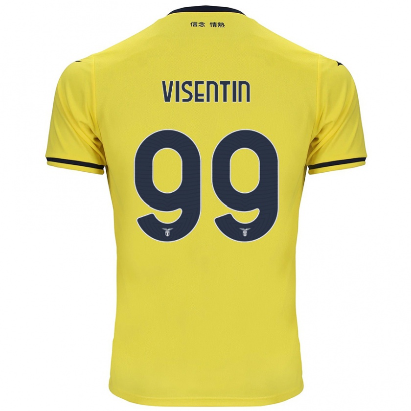 Kandiny Uomo Maglia Noemi Visentin #99 Giallo Kit Gara Away 2024/25 Maglietta