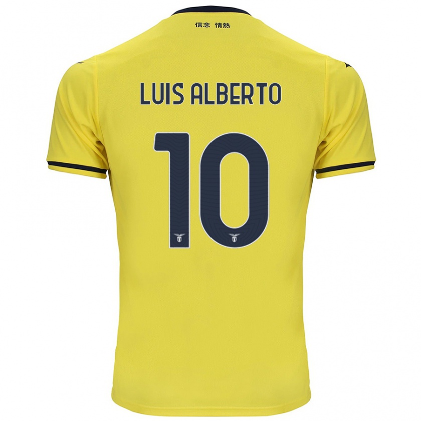 Kandiny Heren Luis Alberto #10 Geel Uitshirt Uittenue 2024/25 T-Shirt