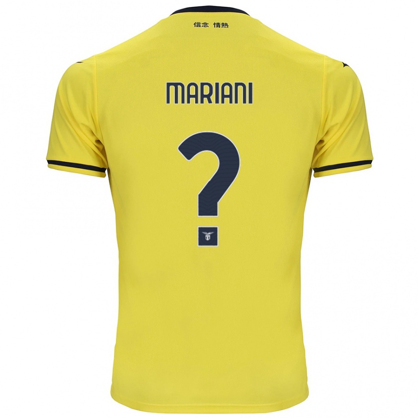 Kandiny Uomo Maglia Alessandro Mariani #0 Giallo Kit Gara Away 2024/25 Maglietta