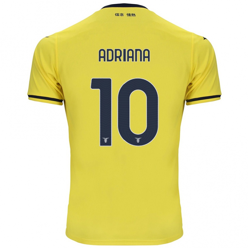 Kandiny Uomo Maglia Adriana Martín Santamaría #10 Giallo Kit Gara Away 2024/25 Maglietta