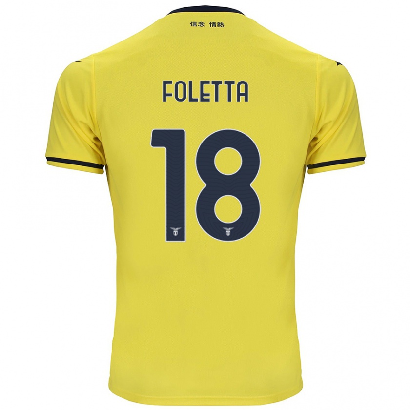 Kandiny Heren Isabella Foletta #18 Geel Uitshirt Uittenue 2024/25 T-Shirt