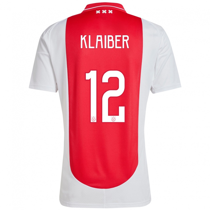 Kandiny Donna Maglia Sean Klaiber #12 Rosso Bianco Kit Gara Home 2024/25 Maglietta