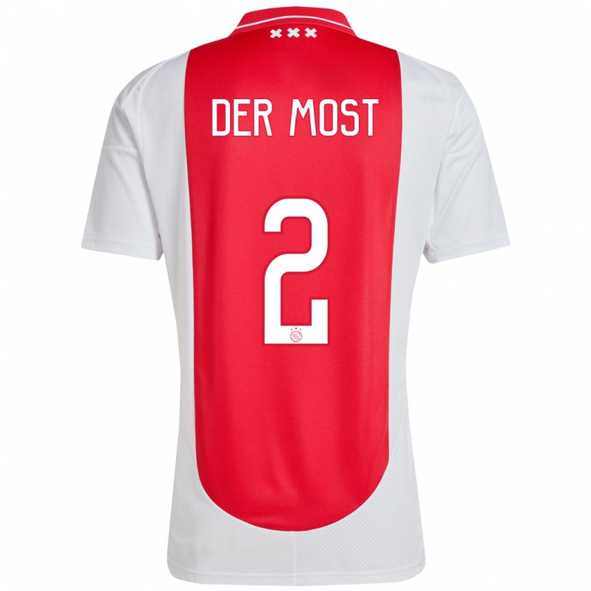 Kandiny Damen Liza Van Der Most #2 Rot Weiß Heimtrikot Trikot 2024/25 T-Shirt Österreich