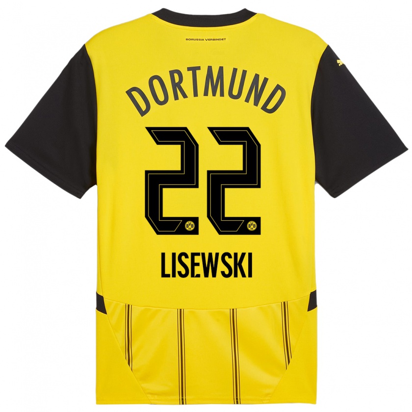 Kandiny Donna Maglia Robin Lisewski #22 Giallo Nero Kit Gara Home 2024/25 Maglietta