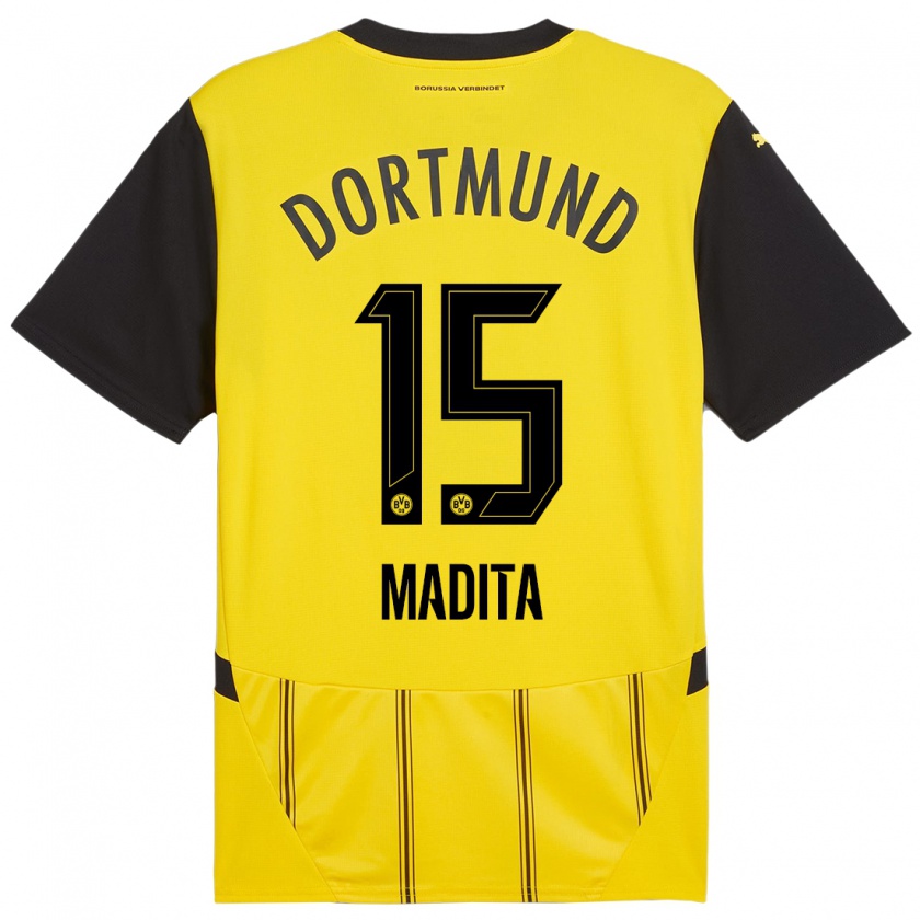 Kandiny Mujer Camiseta Kohorst Madita #15 Amarillo Negro 1ª Equipación 2024/25 La Camisa