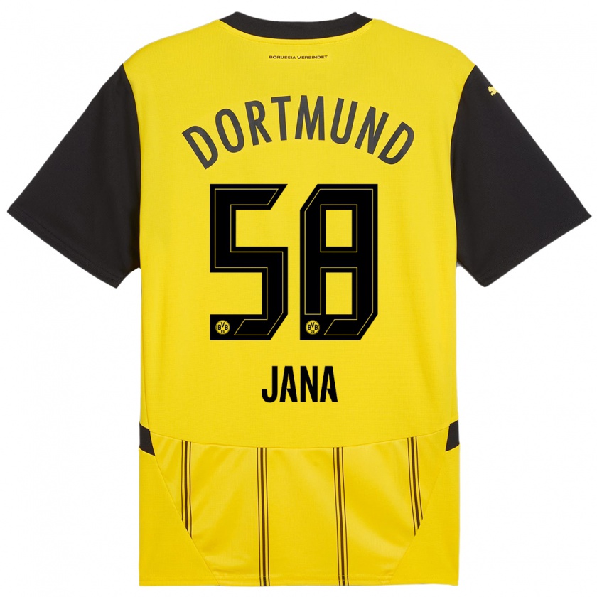 Kandiny Mujer Camiseta Nordberg Jana #58 Amarillo Negro 1ª Equipación 2024/25 La Camisa