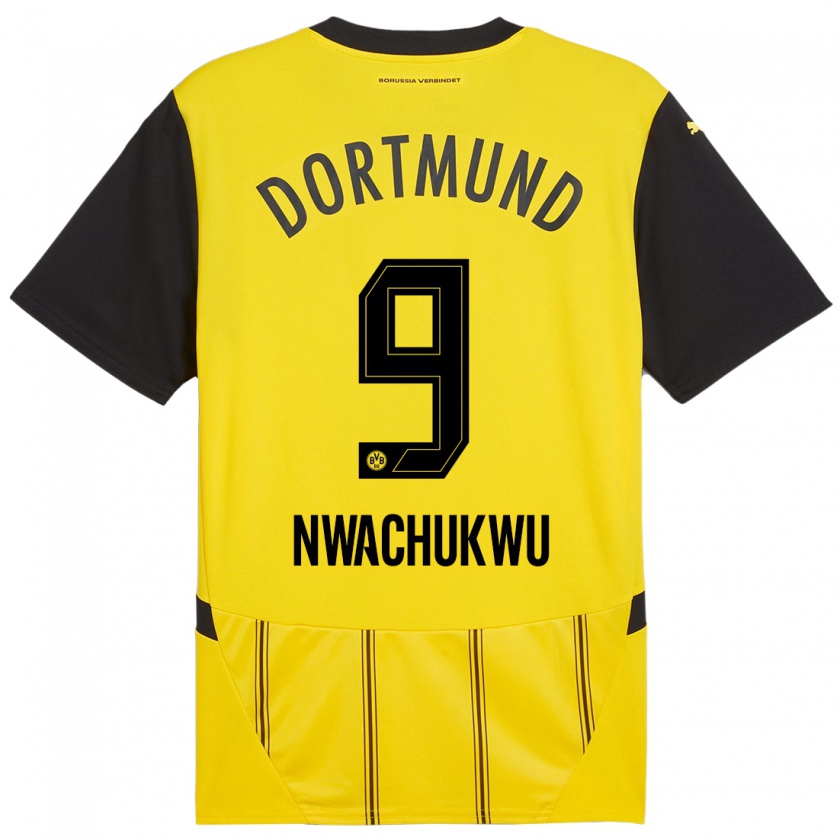 Kandiny Donna Maglia Isaak Nwachukwu #9 Giallo Nero Kit Gara Home 2024/25 Maglietta