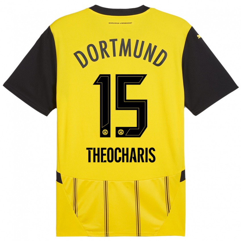 Kandiny Damen Elefterios Theocharis #15 Gelb Schwarz Heimtrikot Trikot 2024/25 T-Shirt Österreich