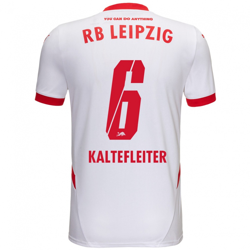 Kandiny Mujer Camiseta Benno Kaltefleiter #6 Blanco Rojo 1ª Equipación 2024/25 La Camisa