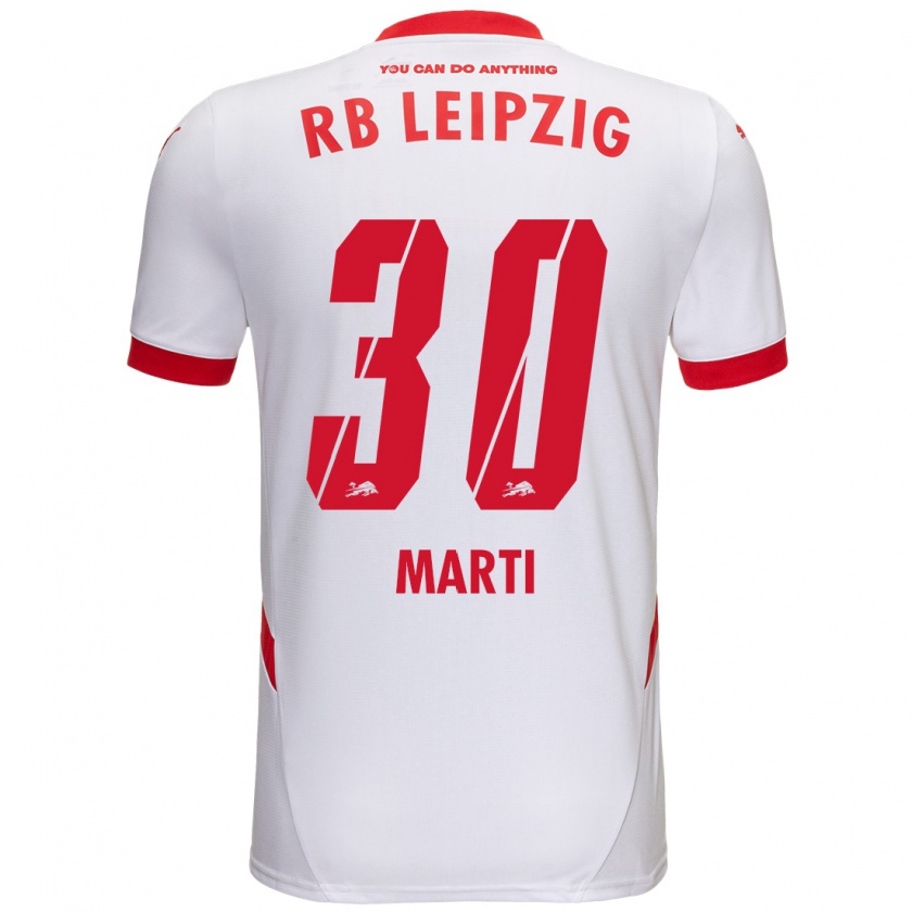 Kandiny Donna Maglia Lara Marti #30 Bianco Rosso Kit Gara Home 2024/25 Maglietta