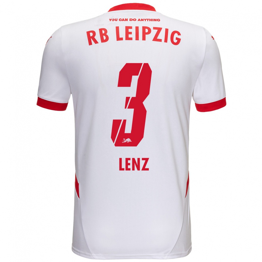 Kandiny Donna Maglia Christopher Lenz #3 Bianco Rosso Kit Gara Home 2024/25 Maglietta