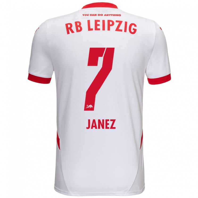 Kandiny Damen Korina Lara Janež #7 Weiß Rot Heimtrikot Trikot 2024/25 T-Shirt Österreich