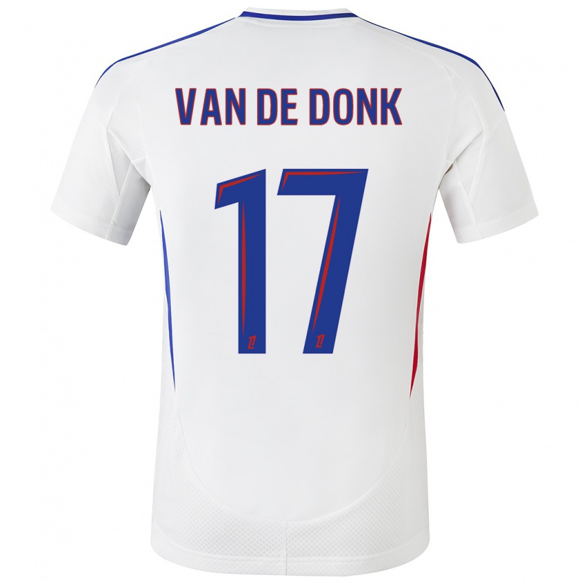 Kandiny Donna Maglia Daniëlle Van De Donk #17 Bianco Blu Kit Gara Home 2024/25 Maglietta