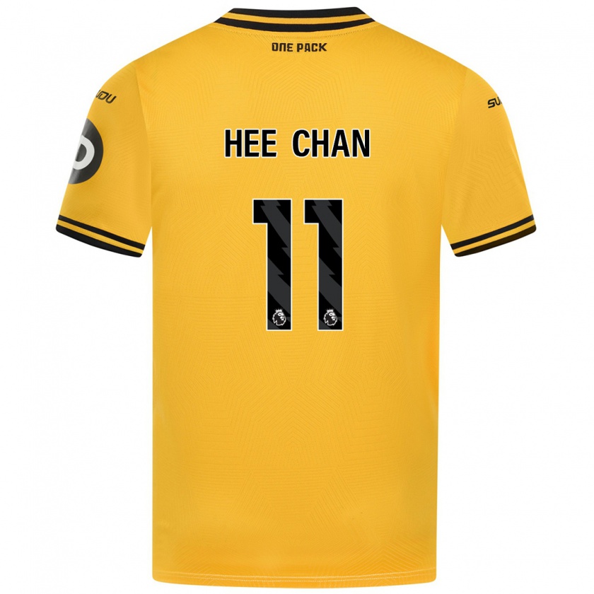 Kandiny Dames Hee-Chan Hwang #11 Geel Thuisshirt Thuistenue 2024/25 T-Shirt