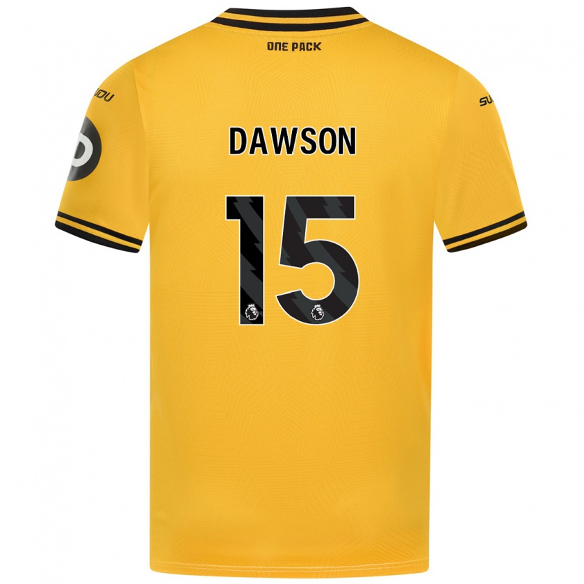 Kandiny Mujer Camiseta Craig Dawson #15 Amarillo 1ª Equipación 2024/25 La Camisa México