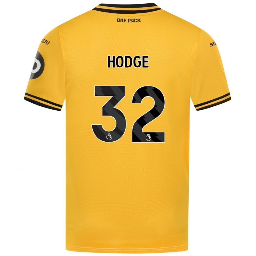 Kandiny Dames Joe Hodge #32 Geel Thuisshirt Thuistenue 2024/25 T-Shirt