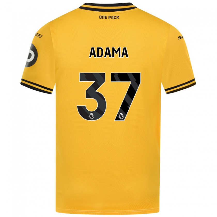 Kandiny Mujer Camiseta Adama Traore #37 Amarillo 1ª Equipación 2024/25 La Camisa México