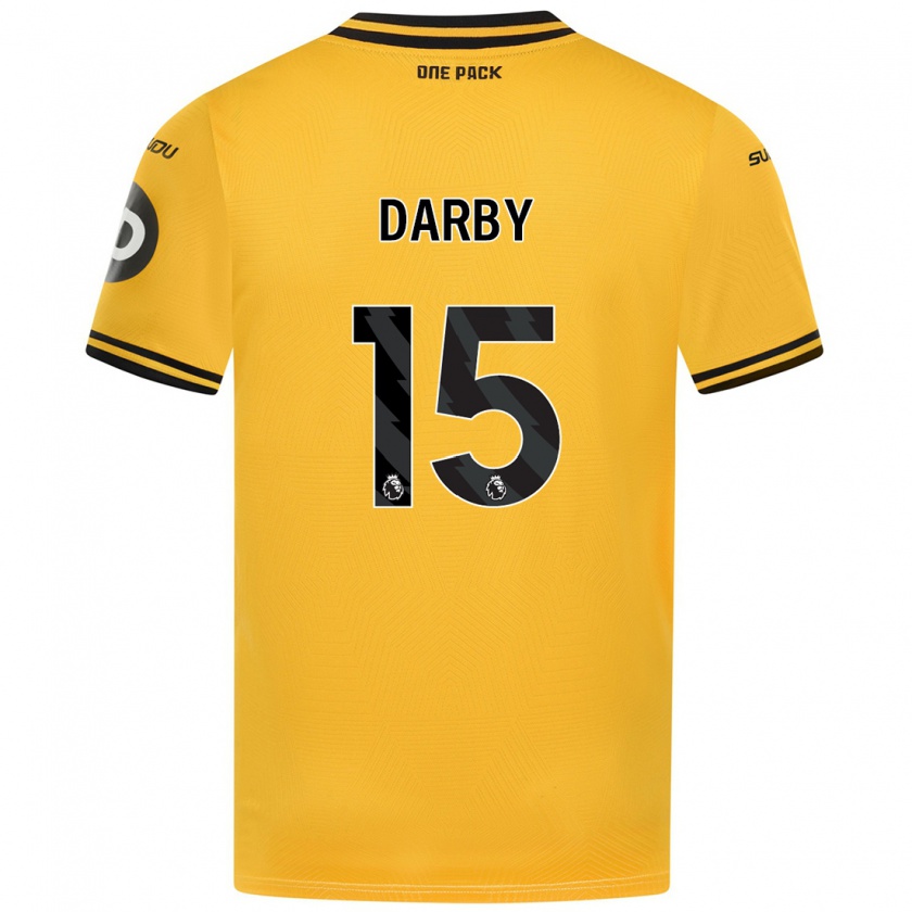 Kandiny Mujer Camiseta Kelly Darby #15 Amarillo 1ª Equipación 2024/25 La Camisa México