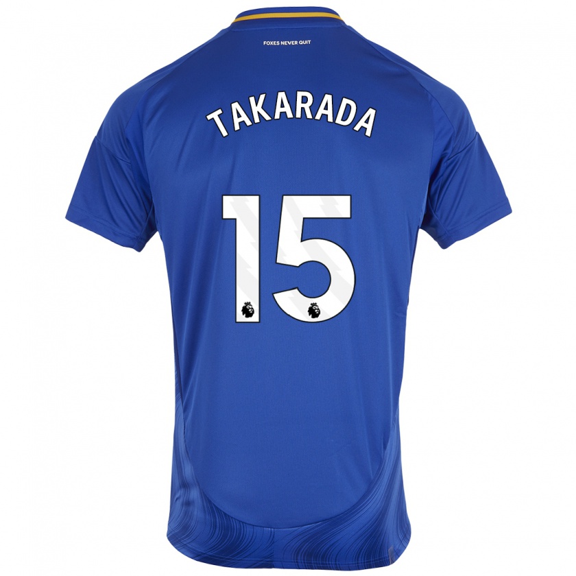 Kandiny Dames Saori Takarada #15 Blauw Wit Thuisshirt Thuistenue 2024/25 T-Shirt