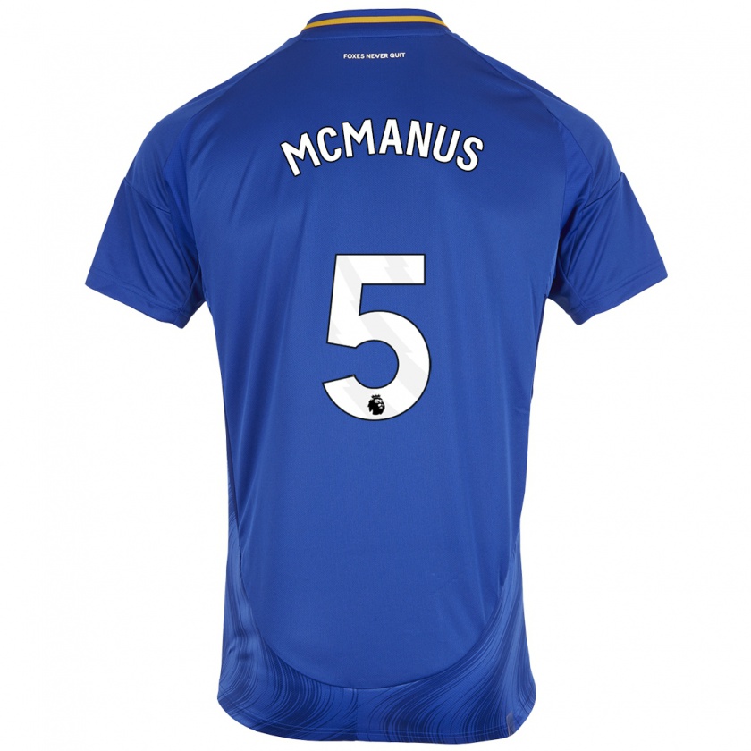 Kandiny Dames Abbie Mcmanus #5 Blauw Wit Thuisshirt Thuistenue 2024/25 T-Shirt