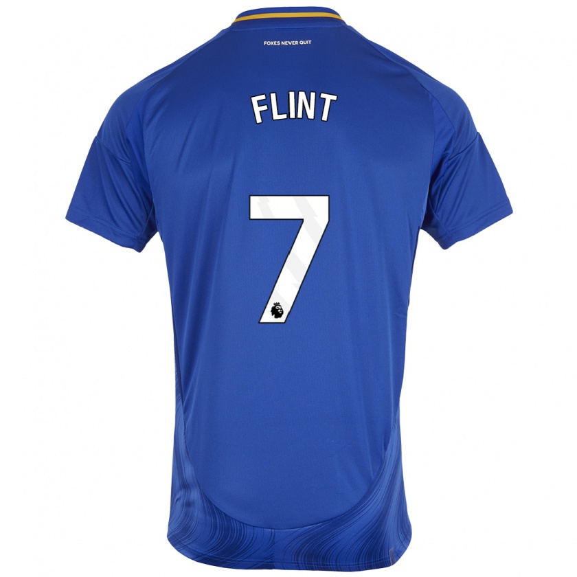 Kandiny Dames Natasha Flint #7 Blauw Wit Thuisshirt Thuistenue 2024/25 T-Shirt