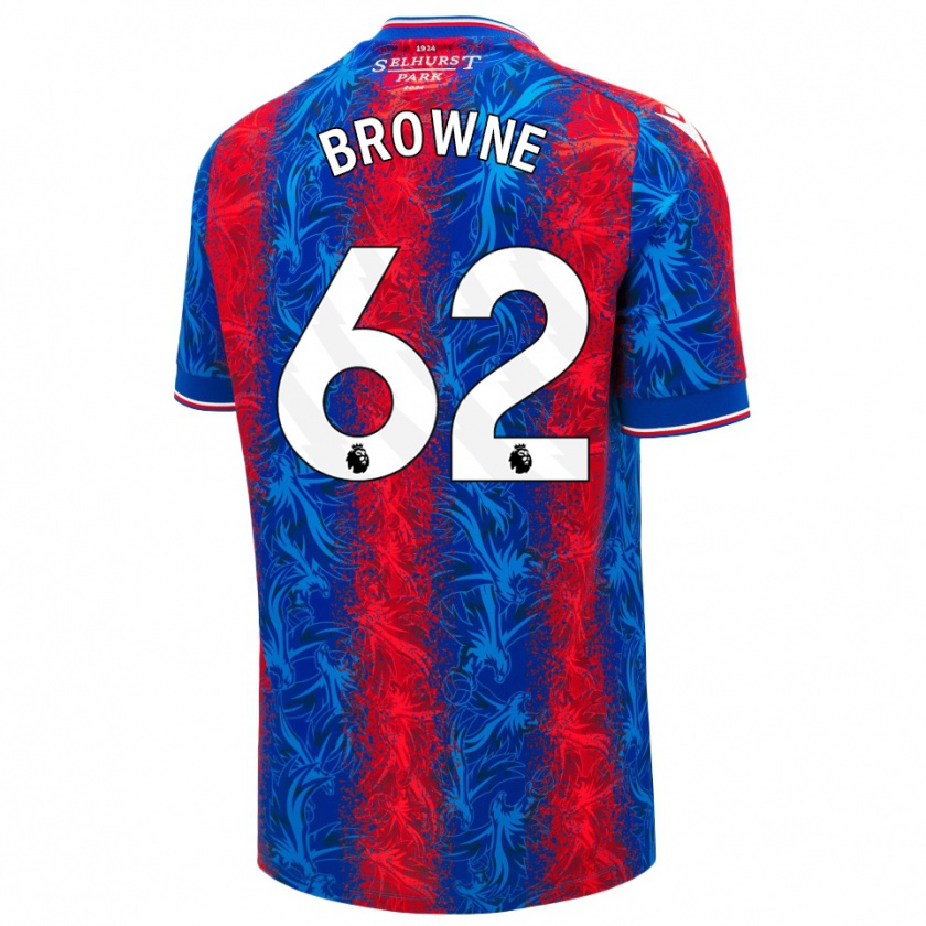 Kandiny Donna Maglia Luke Browne #62 Strisce Rosso Blu Kit Gara Home 2024/25 Maglietta