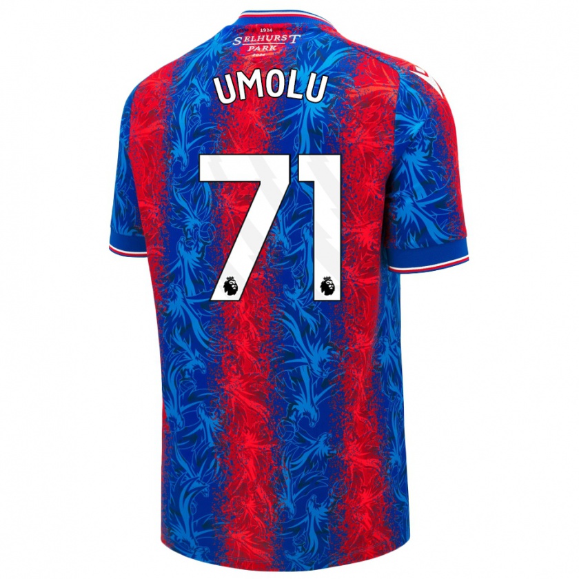 Kandiny Donna Maglia Jemiah Umolu #71 Strisce Rosso Blu Kit Gara Home 2024/25 Maglietta