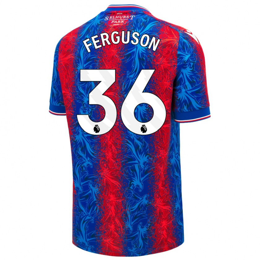 Kandiny Donna Maglia Nathan Ferguson #36 Strisce Rosso Blu Kit Gara Home 2024/25 Maglietta