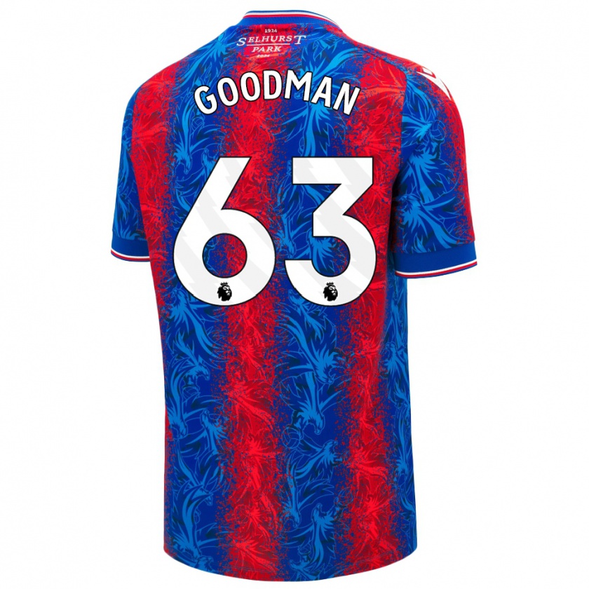 Kandiny Donna Maglia Owen Goodman #63 Strisce Rosso Blu Kit Gara Home 2024/25 Maglietta