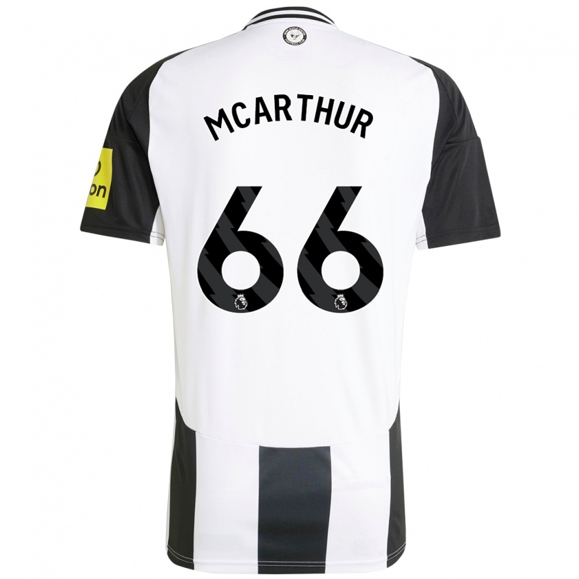 Kandiny Donna Maglia Charlie Mcarthur #66 Bianco Nero Kit Gara Home 2024/25 Maglietta