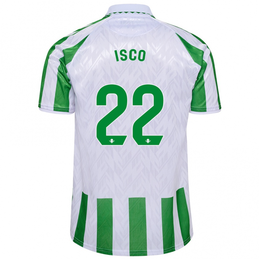 Kandiny Dames Isco #22 Groen Witte Strepen Thuisshirt Thuistenue 2024/25 T-Shirt