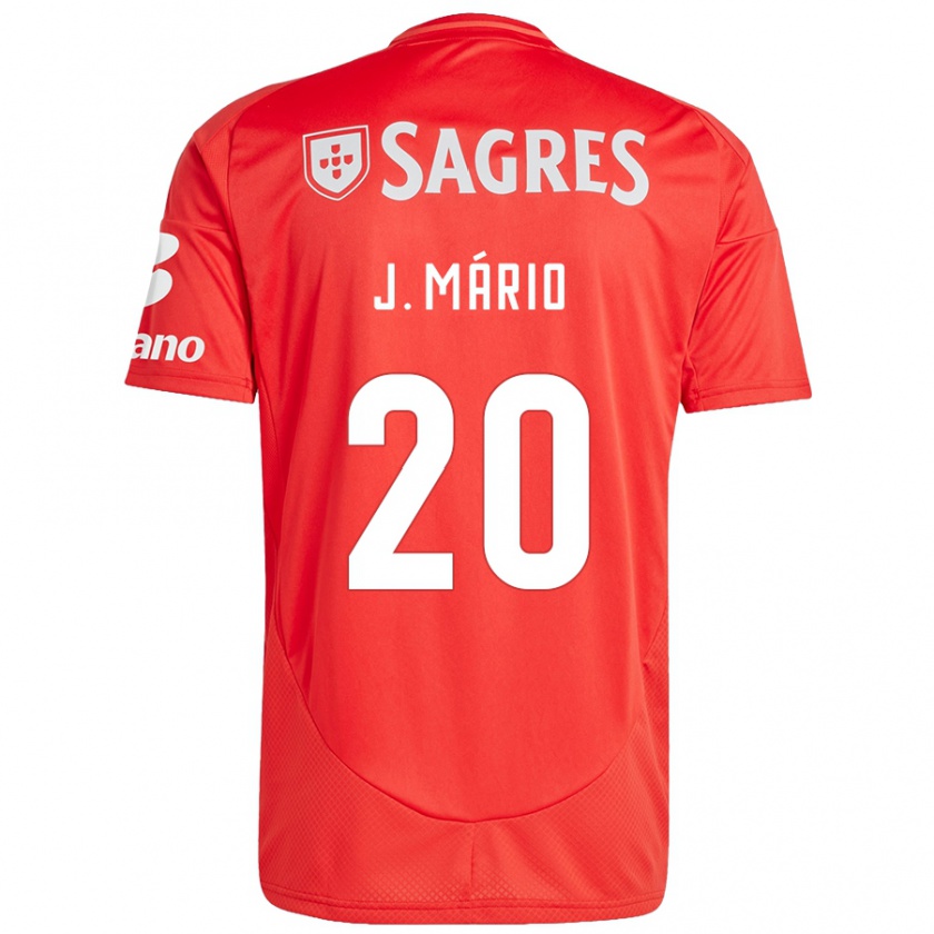 Kandiny Donna Maglia João Mário #20 Rosso Bianco Kit Gara Home 2024/25 Maglietta