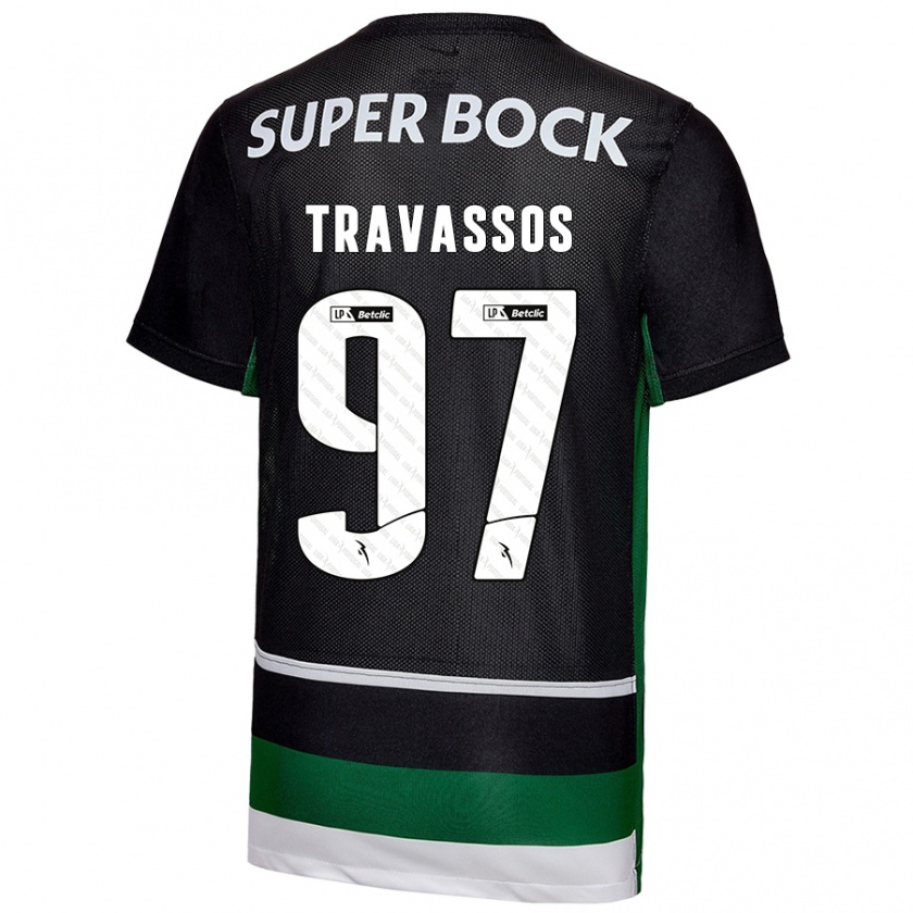 Kandiny Damen Travassos #97 Schwarz Weiß Grün Heimtrikot Trikot 2024/25 T-Shirt Österreich