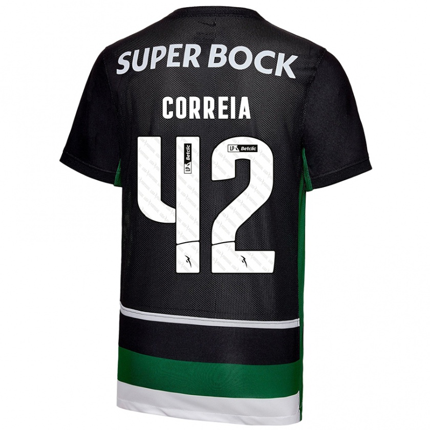 Kandiny Mujer Camiseta Leonete Maísa Nozerand Correia #42 Negro Blanco Verde 1ª Equipación 2024/25 La Camisa