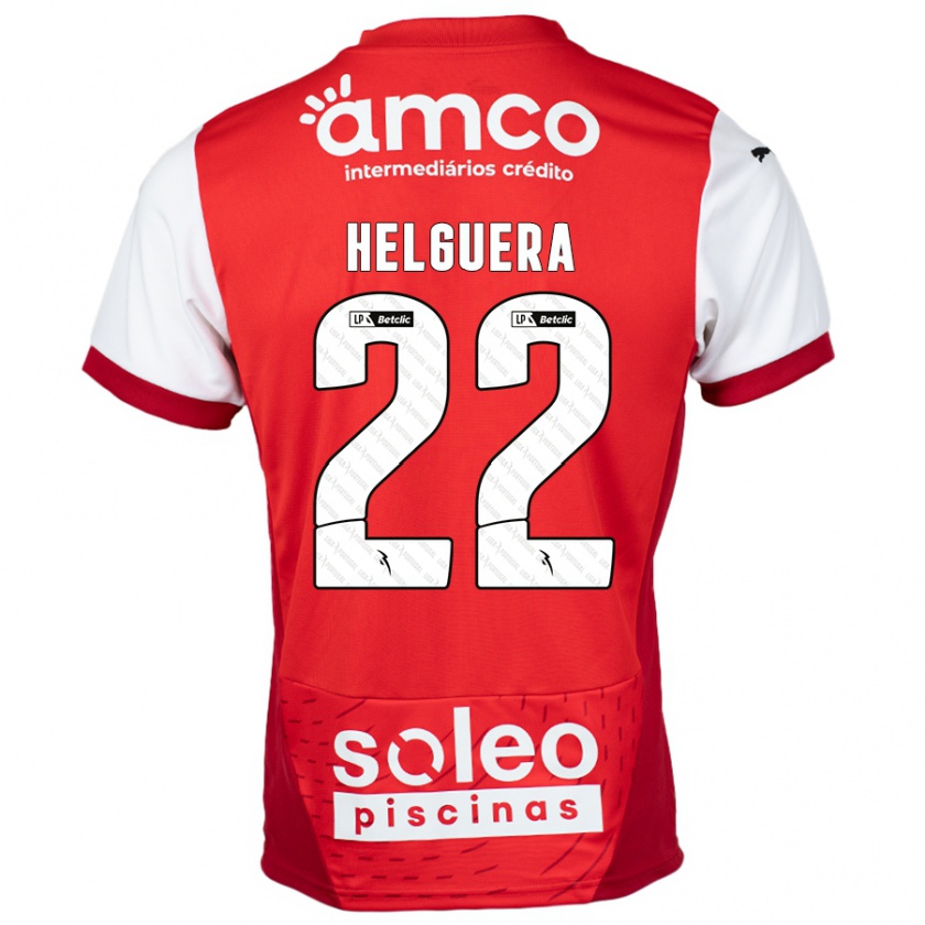 Kandiny Dames Thiago Helguera #22 Rood Wit Thuisshirt Thuistenue 2024/25 T-Shirt