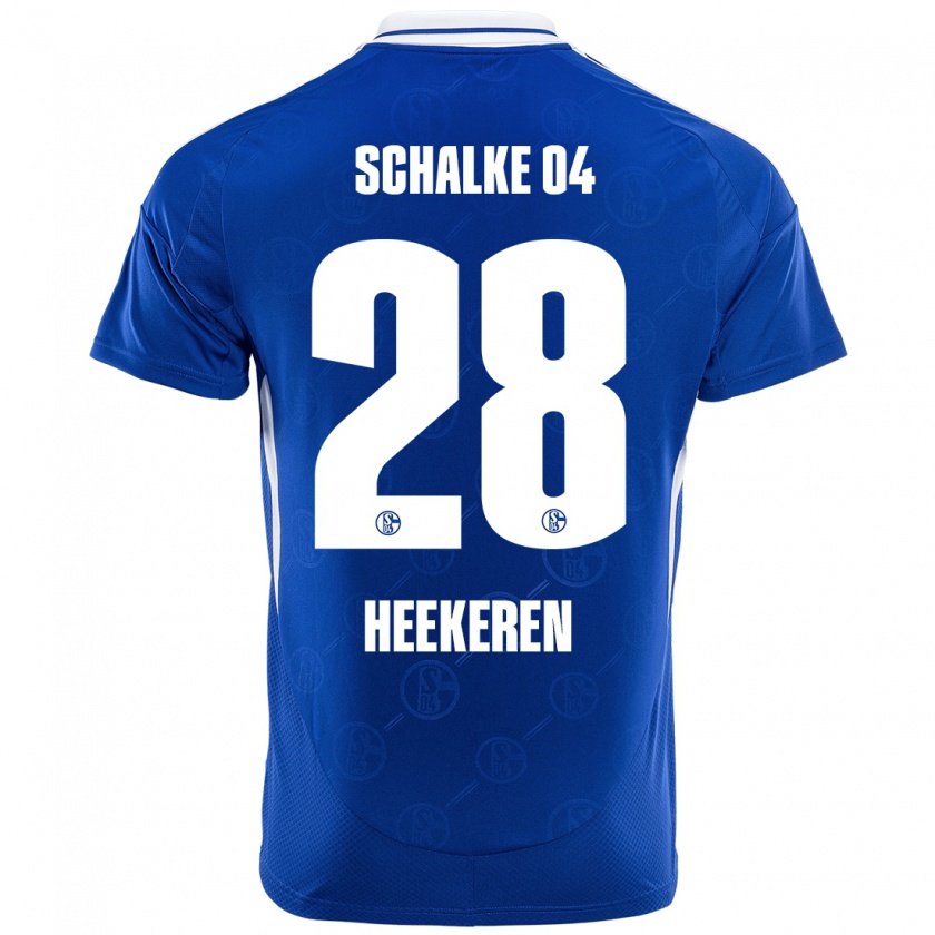 Kandiny Damen Justin Heekeren #28 Königsblau Heimtrikot Trikot 2024/25 T-Shirt Österreich