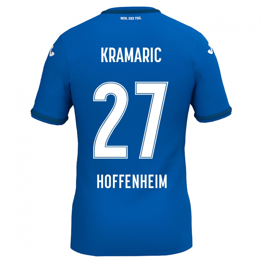 Kandiny Mujer Camiseta Andrej Kramaric #27 Azul Real 1ª Equipación 2024/25 La Camisa