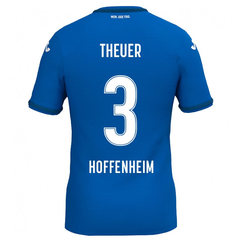 Kandiny Damen Maximilian Theuer #3 Königsblau Heimtrikot Trikot 2024/25 T-Shirt Österreich