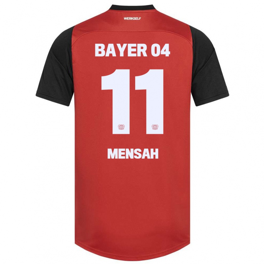 Kandiny Donna Maglia Jeremiah Mensah #11 Rosso Nero Kit Gara Home 2024/25 Maglietta