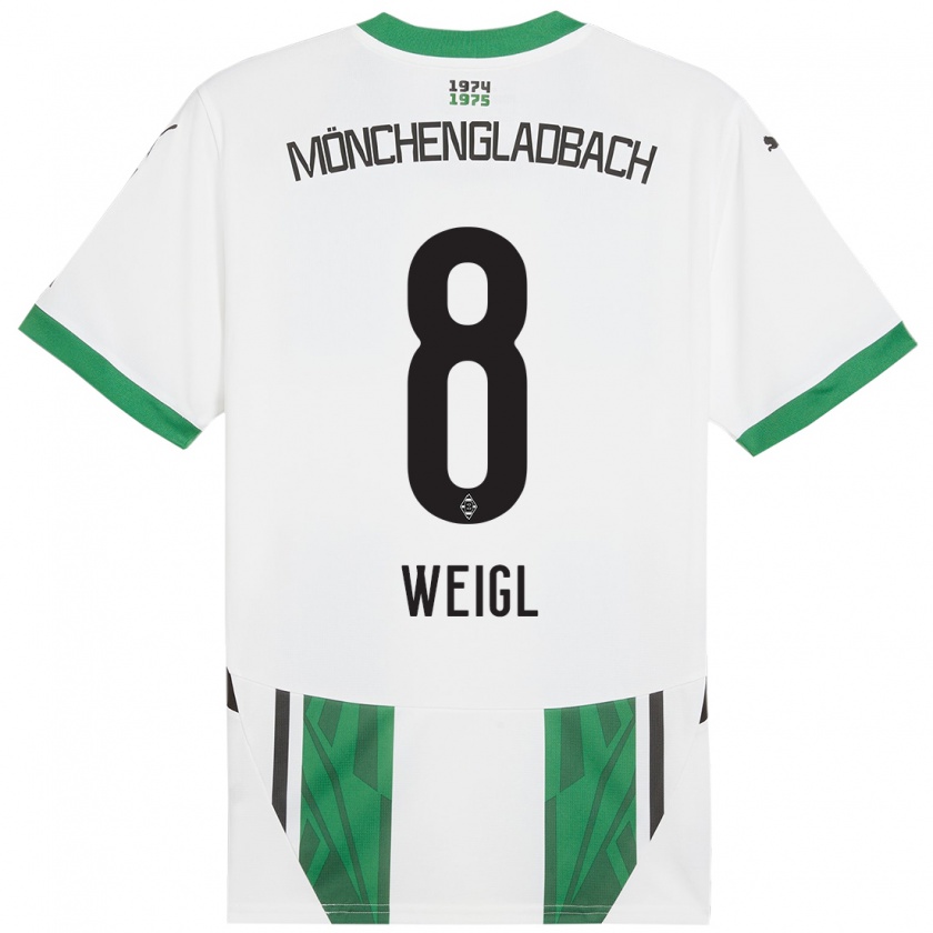 Kandiny Dames Julian Weigl #8 Wit Groen Thuisshirt Thuistenue 2024/25 T-Shirt