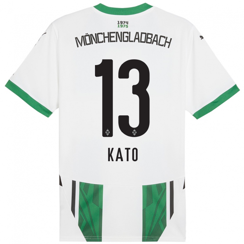 Kandiny Donna Maglia Mizuho Kato #13 Bianco Verde Kit Gara Home 2024/25 Maglietta