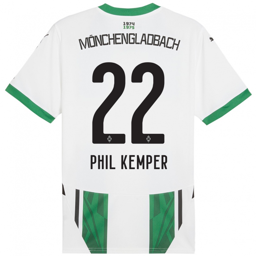 Kandiny Dames Phil Kemper #22 Wit Groen Thuisshirt Thuistenue 2024/25 T-Shirt