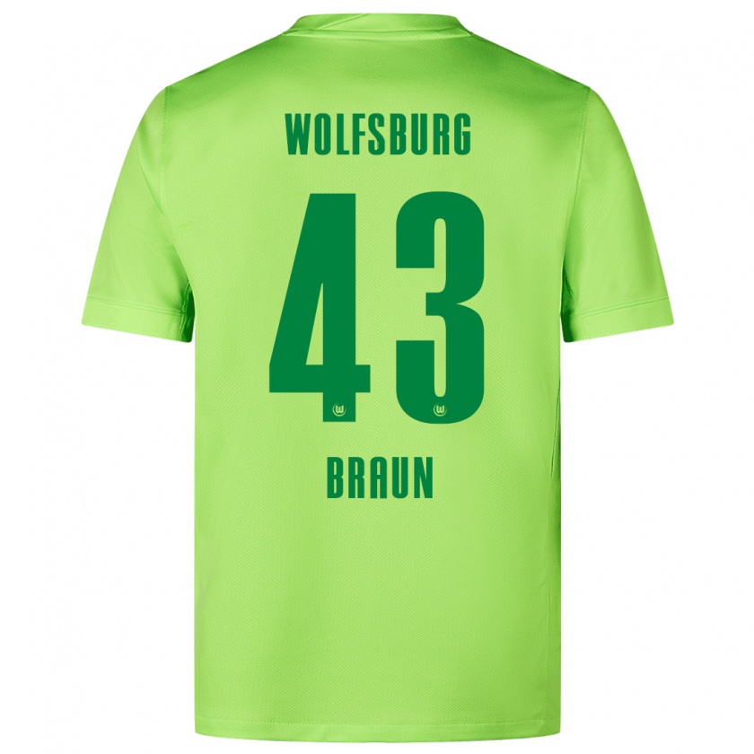 Kandiny Damen Manuel Braun #43 Fluoreszierendes Grün Heimtrikot Trikot 2024/25 T-Shirt Österreich