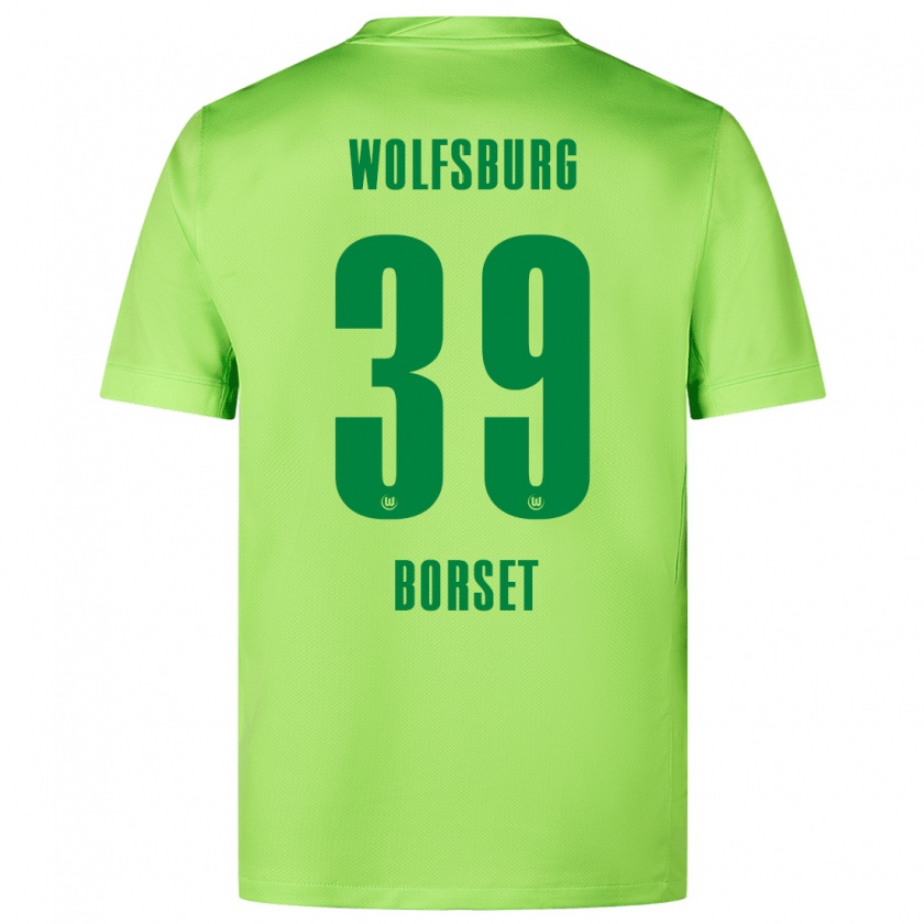 Kandiny Donna Maglia Anders Børset #39 Verde Fluorescente Kit Gara Home 2024/25 Maglietta