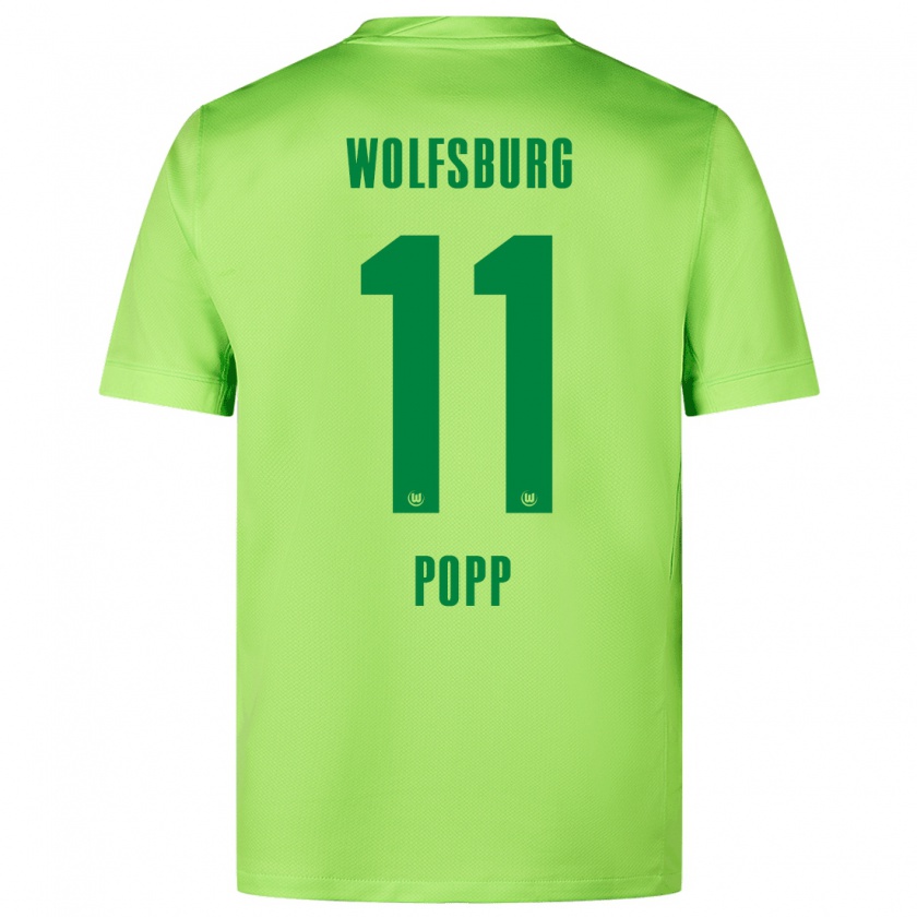 Kandiny Dames Alexandra Popp #11 Fluorescerend Groen Thuisshirt Thuistenue 2024/25 T-Shirt